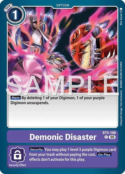 Demonic Disaster (Reprint), Advanced Booster Digimon Generation BT5-106 C