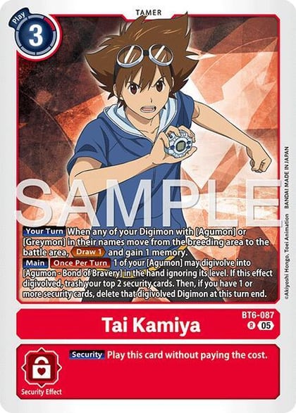 Tai Kamiya - BT6-087 (Reprint), Advanced Booster Digimon Generation BT6-087 R