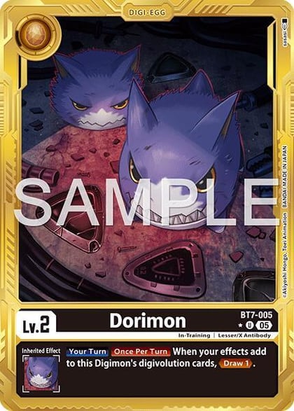 Dorimon (Gold Border), Advanced Booster Digimon Generation BT7-005 U