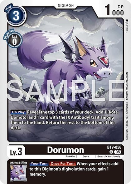 Dorumon (Reprint), Advanced Booster Digimon Generation BT7-056 R
