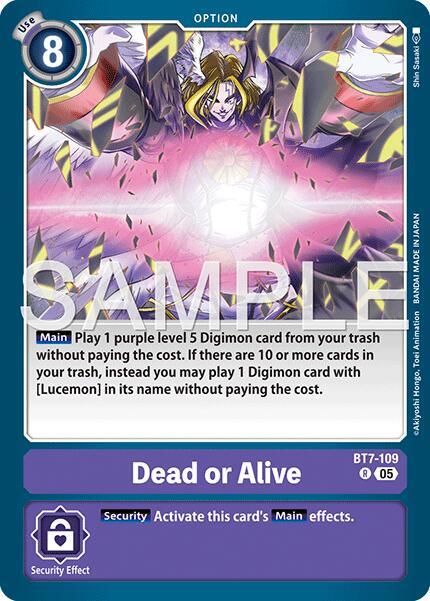 Dead or Alive (Reprint), Advanced Booster Digimon Generation BT7-109 R