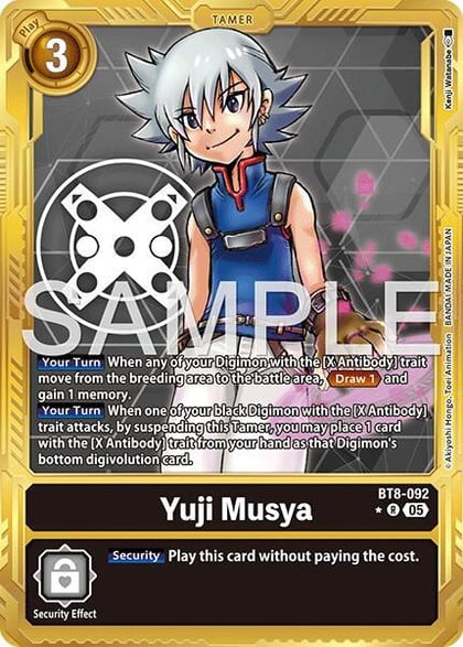 Yuji Musya (Gold Border), Advanced Booster Digimon Generation BT8-092 R