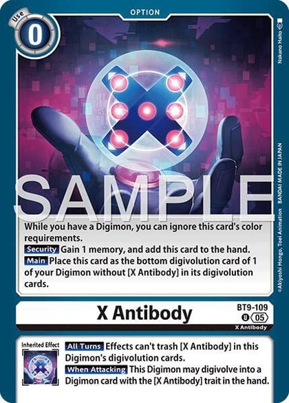 X Antibody (Reprint), Advanced Booster Digimon Generation BT9-109 U