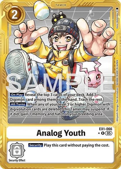Analog Youth (Gold Border), Advanced Booster Digimon Generation EX1-066 R