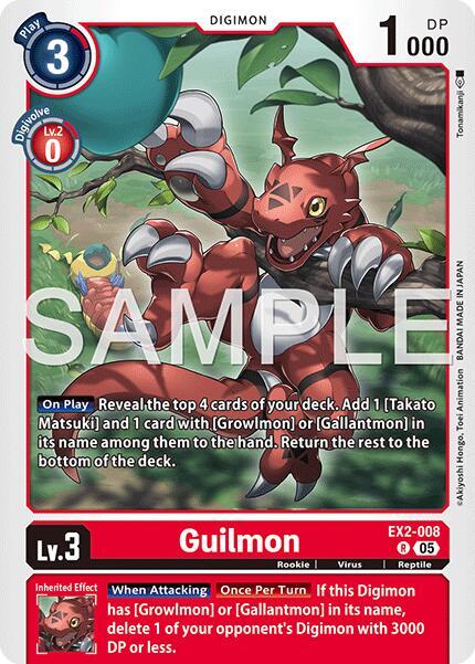 Guilmon - EX2-008 (Reprint), Advanced Booster Digimon Generation EX2-008 R