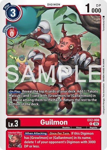 Guilmon - EX2-008 (Reprint), Advanced Booster Digimon Generation EX2-008 R