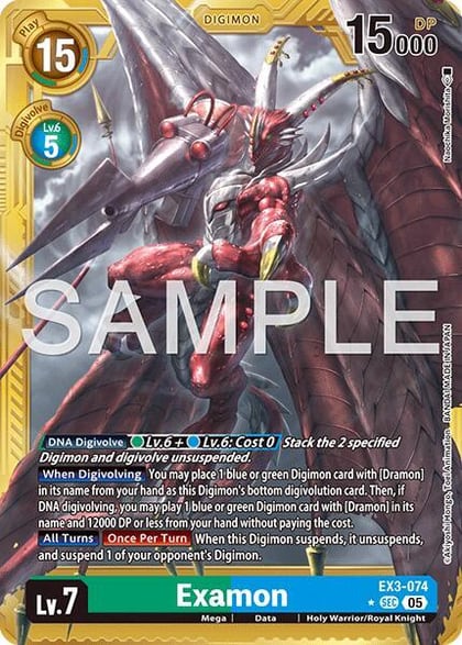 Examon (Gold Border), Advanced Booster Digimon Generation EX3-074 SEC