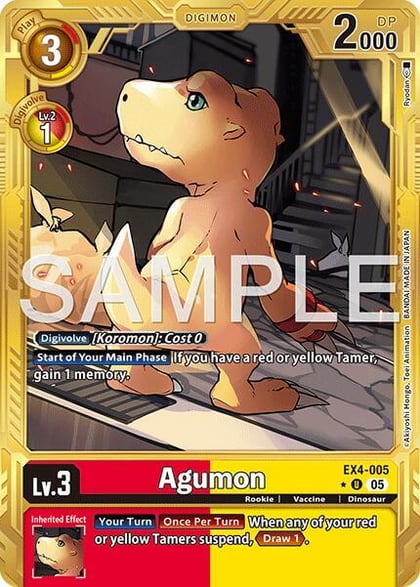 Agumon - EX4-005 (Gold Border), Advanced Booster Digimon Generation EX4-005 U