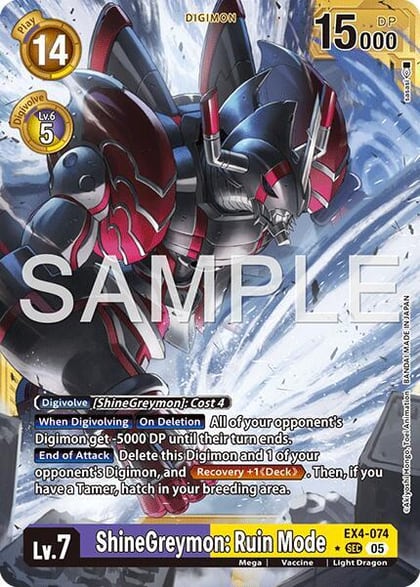 ShineGreymon: Ruin Mode (Gold Border), Advanced Booster Digimon Generation EX4-074 SR