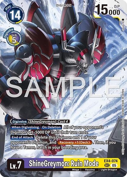 ShineGreymon: Ruin Mode (Reprint), Advanced Booster Digimon Generation EX4-074 SR
