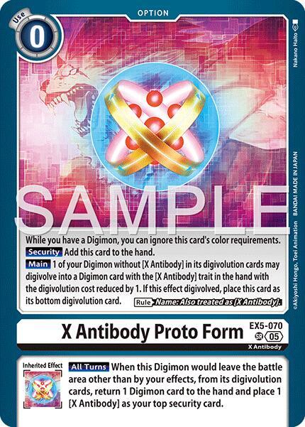 X Antibody Proto Form (Reprint), Advanced Booster Digimon Generation EX5-070 SR