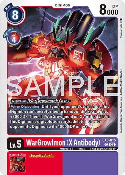 WarGrowlmon (X Antibody) (Reprint), Advanced Booster Digimon Generation EX8-015 C
