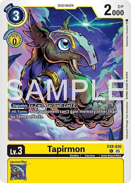 Tapirmon (Reprint), Advanced Booster Digimon Generation EX8-030 C