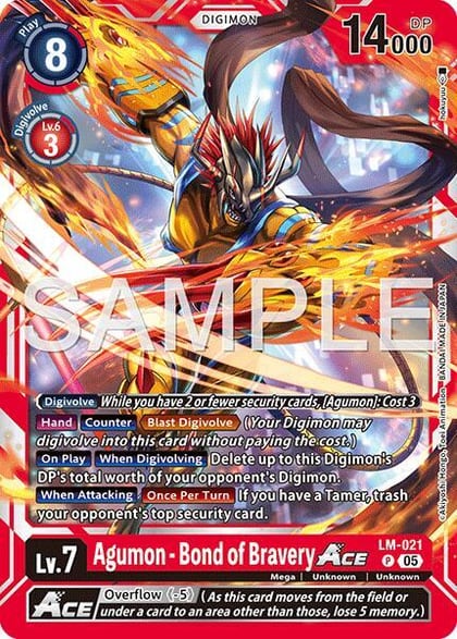 Agumon - Bond of Bravery ACE (Reprint), Advanced Booster Digimon Generation LM-021 P