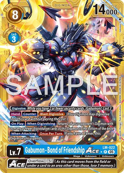 Gabumon - Bond of Friendship ACE (Gold Border), Advanced Booster Digimon Generation LM-022 P
