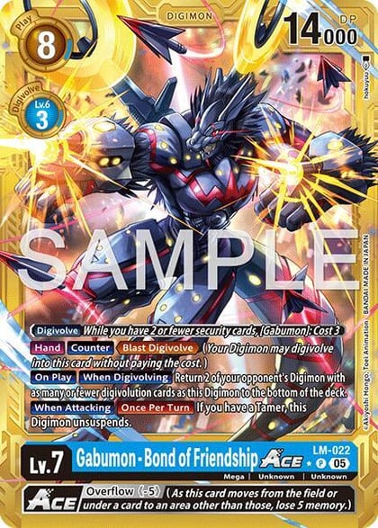 Gabumon - Bond of Friendship ACE (Gold Border), Advanced Booster Digimon Generation LM-022 P