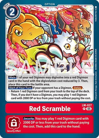 Red Scramble (Reprint), Advanced Booster Digimon Generation LM-027 P