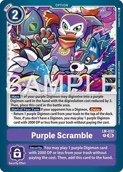 Purple Scramble (Reprint), Advanced Booster Digimon Generation LM-032 P