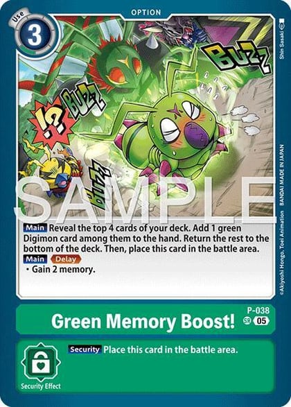 Green Memory Boost! (Reprint), Advanced Booster Digimon Generation P-038 SR