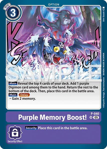Purple Memory Boost! (Reprint), Advanced Booster Digimon Generation P-040 SR