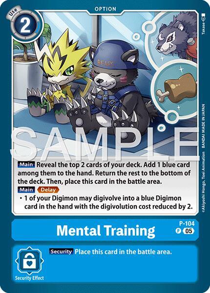 Mental Training (Reprint), Advanced Booster Digimon Generation P-104 P