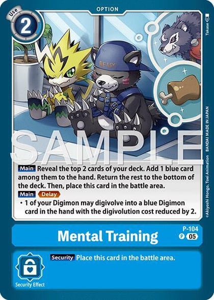Mental Training (Reprint), Advanced Booster Digimon Generation P-104 P
