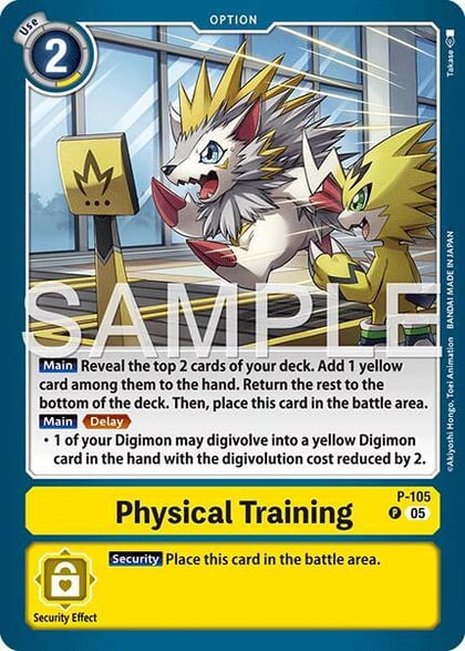 Physical Training (Reprint), Advanced Booster Digimon Generation P-105 P