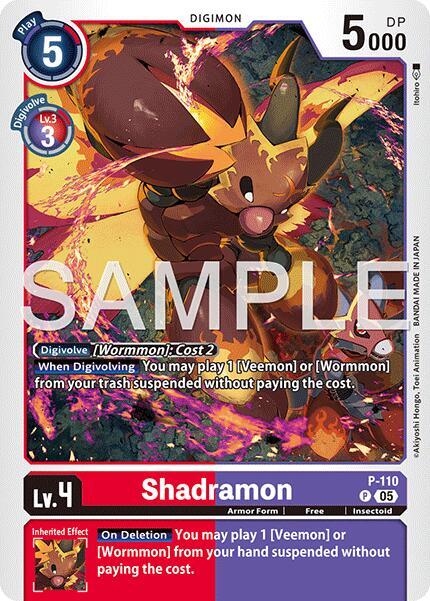 Shadramon - P-110 (Reprint), Advanced Booster Digimon Generation P-110 P