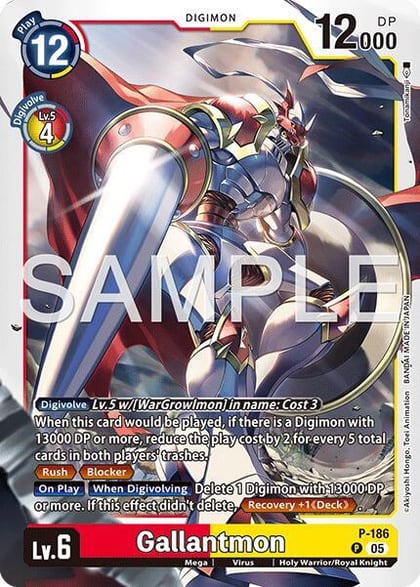 Gallantmon - P-186 (Reprint), Advanced Booster Digimon Generation P-186 P