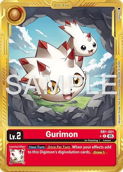 Gurimon (Gold Border), Advanced Booster Digimon Generation RB1-001 C