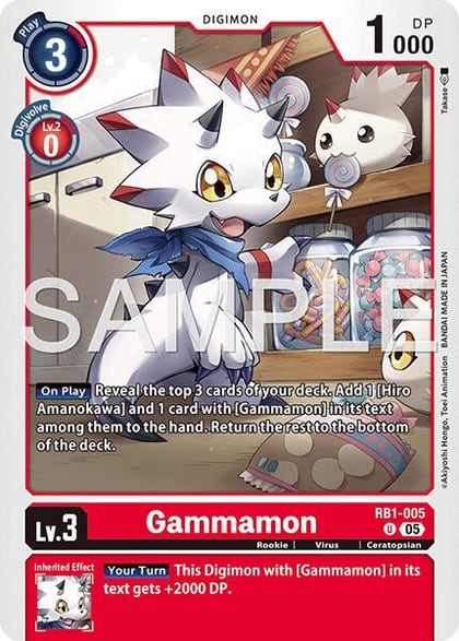 Gammamon - RB1-005 (Reprint), Advanced Booster Digimon Generation RB1-005 U