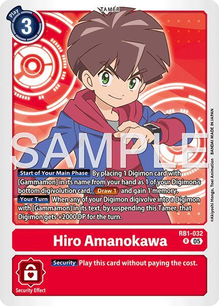 Hiro Amanokawa - RB1-032 (Reprint), Advanced Booster Digimon Generation RB1-032 R