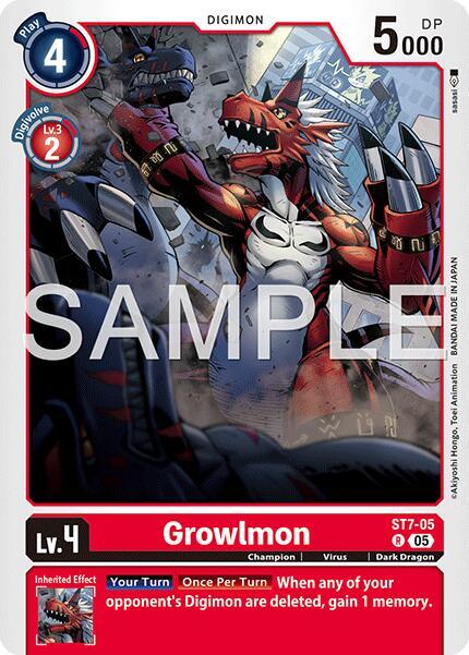 Growlmon - ST7-05 (Reprint), Advanced Booster Digimon Generation ST7-05 R