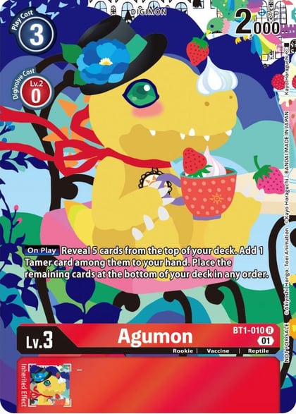 Agumon - BT1-010 (Tamer's Card Set 2 Floral Fun), Release Special Booster 1.0 BT1-010 R