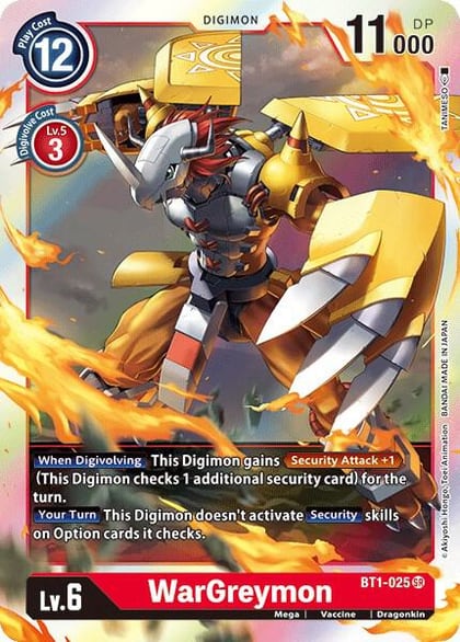 WarGreymon, Release Special Booster 1.0 BT1-025 SR