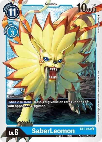 SaberLeomon, Release Special Booster 1.0 BT1-043 U