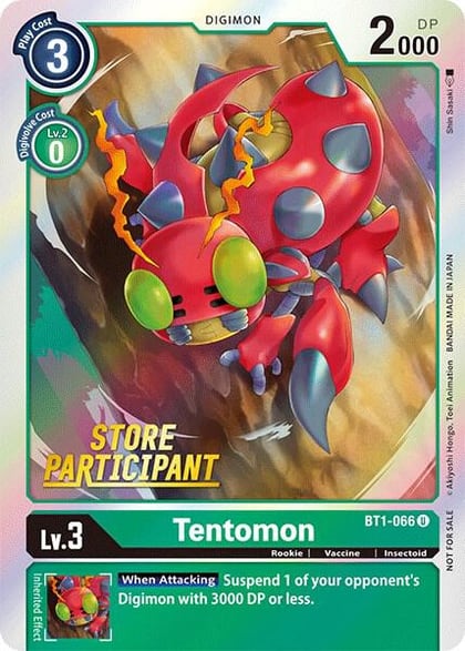 Tentomon - BT1-066 (Store Participant), Release Special Booster 1.0 BT1-066 U