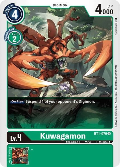 Kuwagamon, Release Special Booster 1.0 BT1-070 U