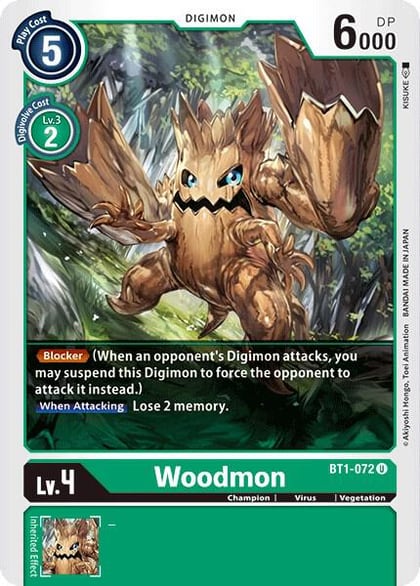 Woodmon, Release Special Booster 1.0 BT1-072 U