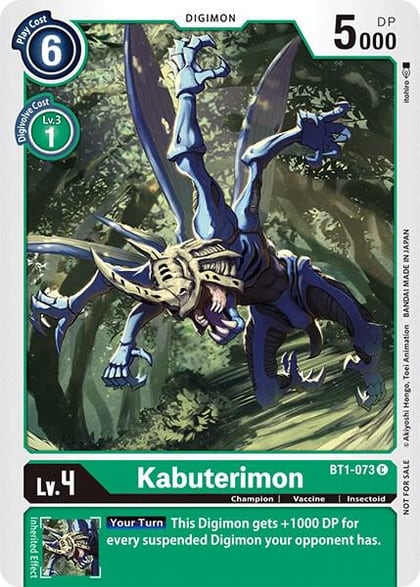 Kabuterimon (Official Tournament Pack Vol.3), Release Special Booster 1.0 BT1-073 C