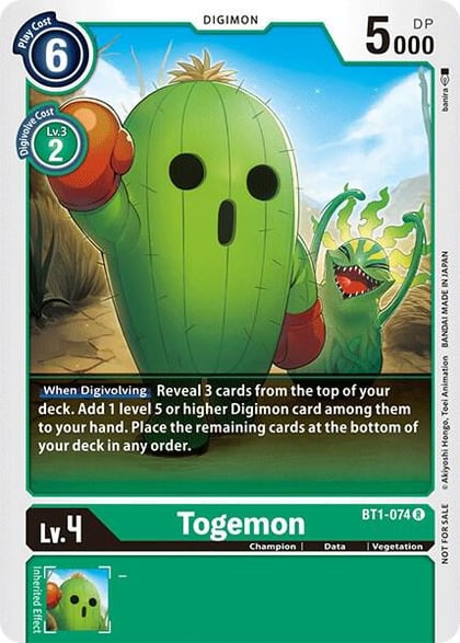 Togemon (Official Tournament Pack Vol.3), Release Special Booster 1.0 BT1-074 R
