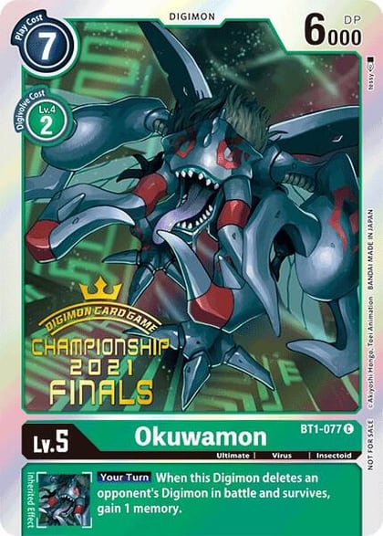 Okuwamon (2021 Championship Finals Event Pack Alt-Art Gold Stamp Set), Release Special Booster 1.0 BT1-077 C