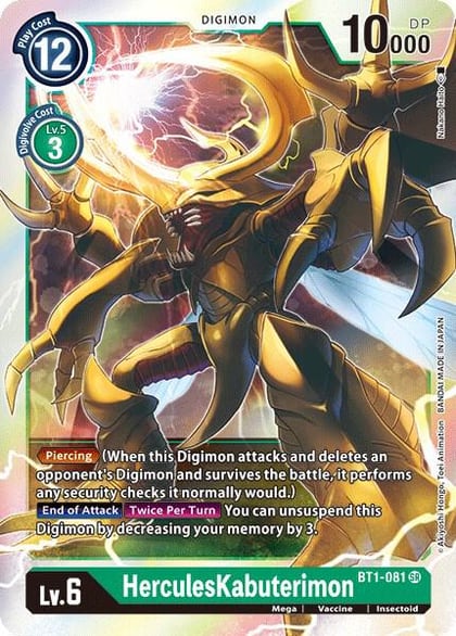 HerculesKabuterimon, Release Special Booster 1.0 BT1-081 SR