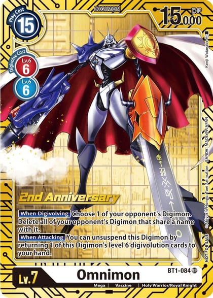 Omnimon (2nd Anniversary Card Set), Release Special Booster 1.0 BT1-084 SR