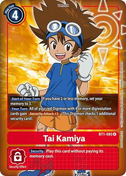 Tai Kamiya - BT1-085 (Box Topper), Release Special Booster 1.0 BT1-085 R