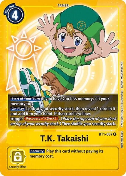 T.K. Takaishi (Official Tournament Pack Vol.3), Release Special Booster 1.0 BT1-087 R