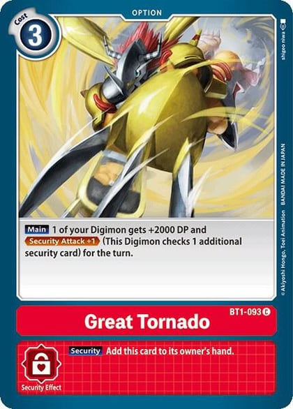 Great Tornado, Release Special Booster 1.0 BT1-093 C