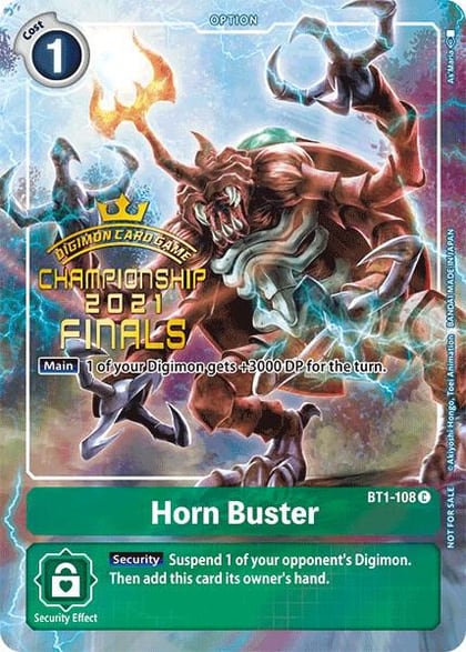 Horn Buster (2021 Championship Finals Tamer's Evolution Pack), Release Special Booster 1.0 BT1-108 C