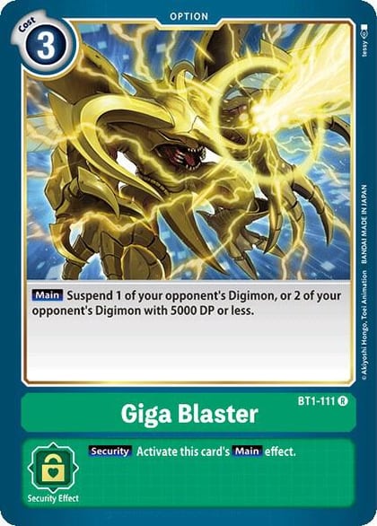 Giga Blaster, Release Special Booster 1.0 BT1-111 R
