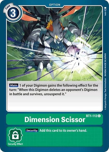 Dimension Scissor, Release Special Booster 1.0 BT1-112 C